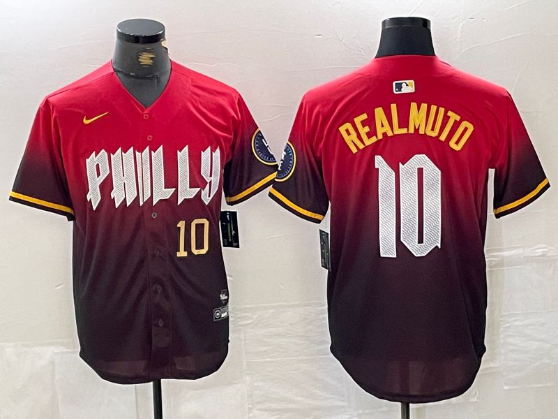 Men Philadelphia Phillies #10 Realmuto Red City Edition Nike 2024 MLB Jersey style 3->philadelphia phillies->MLB Jersey